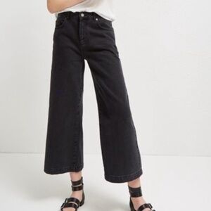 French Connection Black Wide Leg Jeans